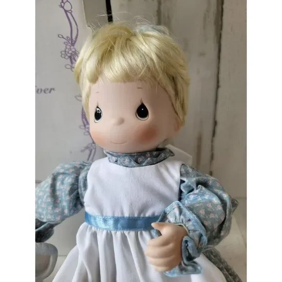 Hamilton Enesco Precious Moments God loveth a cheerful Giver doll puppy girl